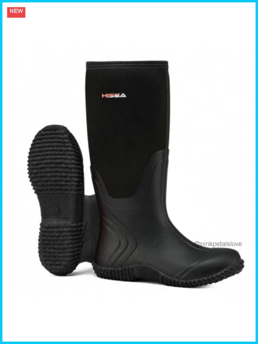 Waterproof Insulated Neoprene Rubber Rain Boots Slip-On Mud Work Outdoor